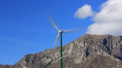 Renewable energy produced by the wind Stock Footage 78680073
