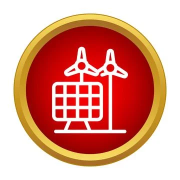 Renewable energy production generating clean power symbol Illustrazione stock