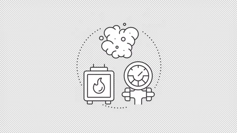 Renewable energy production pathways animated line concept icon set Stock Footage 346720262