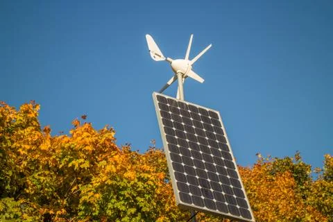 Renewable energy, solar panel Stock Photos