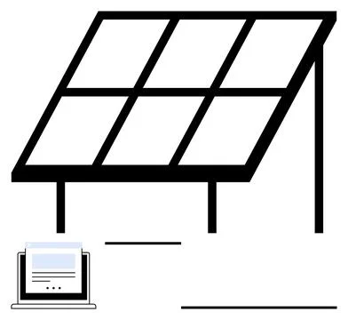Renewable energy, technology integration, modern power solutions, clean energ 스톡 일러스트