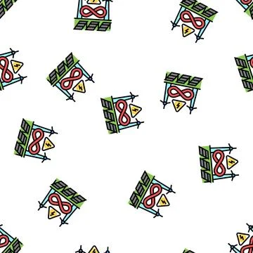 Renewable energy vector seamless pattern 스톡 일러스트