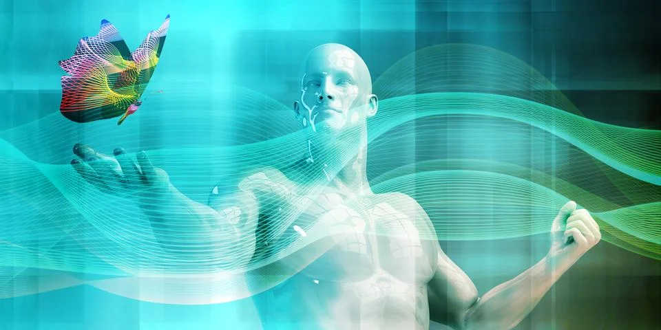 Renewable Energy Visualization Blue Technology Innovation Interface Illustrazione stock