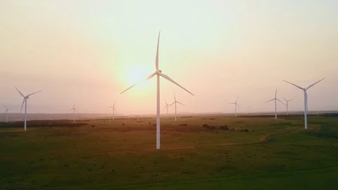 Renewable energy wind farm Stock Footage 71609000