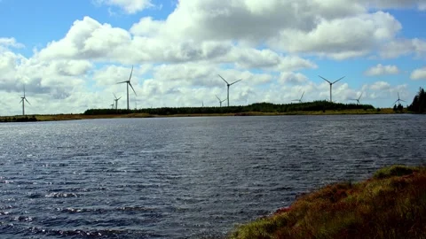 Renewable energy wind farm 스톡 동영상 248176015