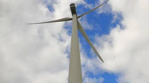 Renewable energy Wind, strong wind on a cloudy day Video stock 44340925