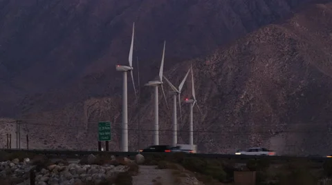 Renewable Energy Wind Turbines generating Power Stock Footage 61143347