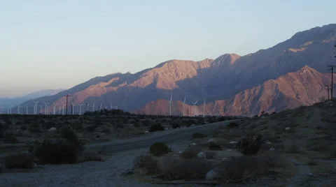 Renewable Energy Wind Turbines generating Power Video stock 61180733