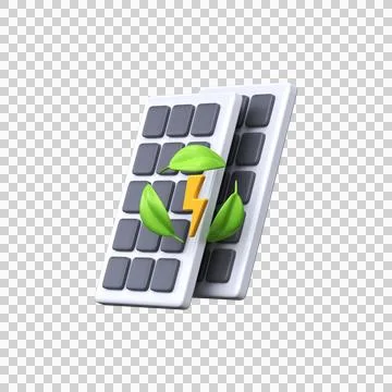 Renewable generation of solar energy. 3d render Illustrazione stock