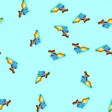 Renewable integration energy isometric icon seamless pattern 스톡 일러스트