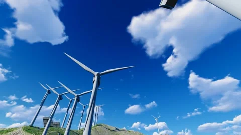 Renewable new energy wind power generation Stock Footage 171492059