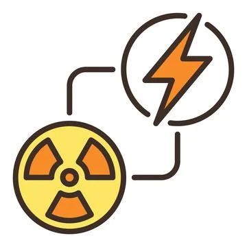 Renewable Nuclear Energy vector colored icon or design element Stock Illustration