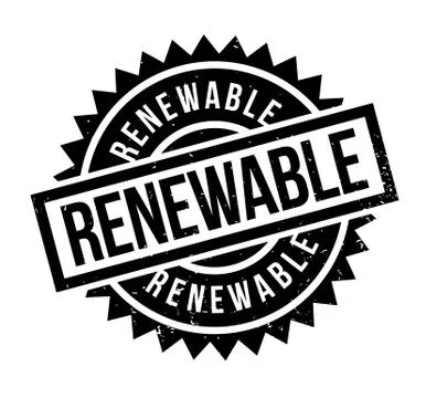 Renewable rubber stamp Stock Illustration