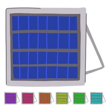 Renewable solar panels vector cartoon graphic Stock Illustration