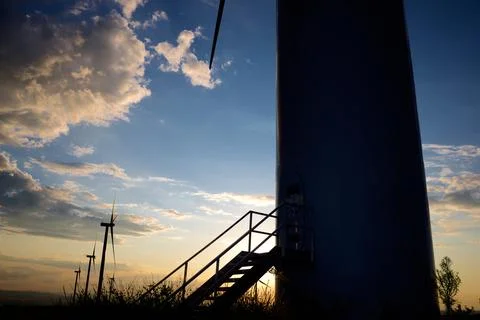 Renewable wind energy concept Stock Photos