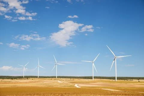 Renewable wind energy concept Stock Photos
