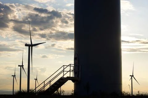 Renewable wind energy concept Stock Photos