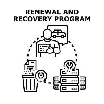 Renewal and recovery program for customer service and data 스톡 일러스트