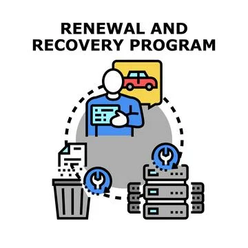 Renewal and recovery program for customer service and data 库存插图