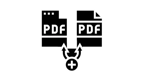 Renewal pdf software glyph icon animation Vídeo Stock 157341580