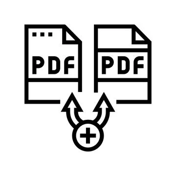 Renewal pdf software line icon vector illustration Ilustración de archivo