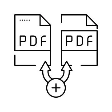 Renewal pdf software line icon vector illustration Stock Illustration