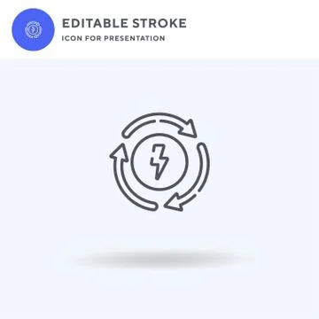 Reneweable Energy icon vector, filled flat sign, solid pictogram isolated on Stockillustratie