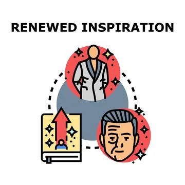 Renewed inspiration development and personal growth concept 스톡 일러스트