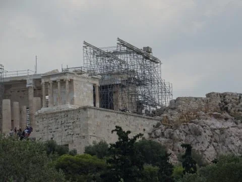 The renewing Acropolis. Stock Photos