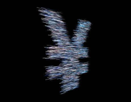 Renminbi composed of technological data lines 스톡 일러스트