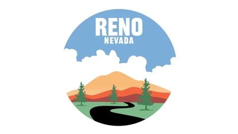 Reno Nevada with beautiful natural views Video stock 329456653