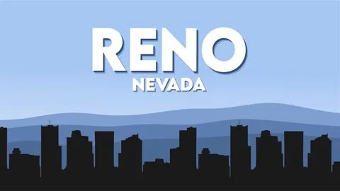 Reno nevada with beautiful views Stock Footage 307976322