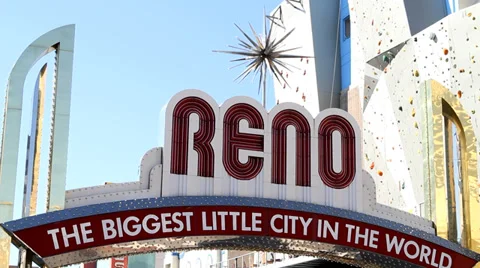 Reno Nevada Sign Stock Footage 33723272