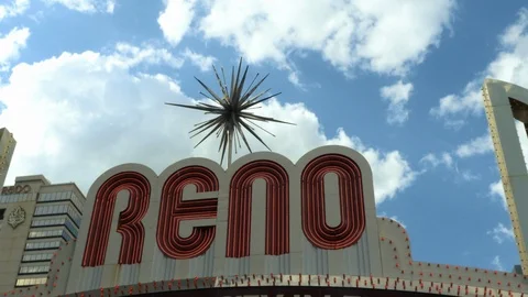 Reno sign Stock Footage 93342697