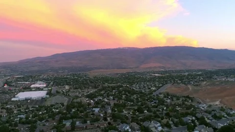 Reno Sundown Aerial Video stock 77051639
