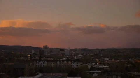 Reno Sunset WS Stock Footage 36556004