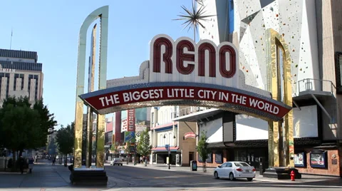 Reno Welcome Sign Stock Footage 33723314