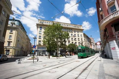 Renovated `Garibaldi` square in Sofia downtown, Bulgaria Stock Photos