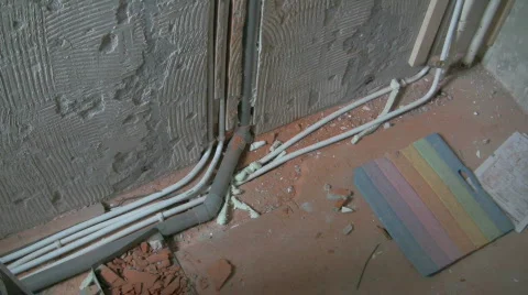 Renovating the bathroom 3 Stock Footage 316479