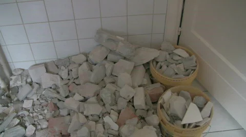 Renovating the bathroom 9 Stock Footage 316535