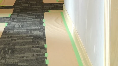 Renovation Floor Protector Stock Footage 111497489