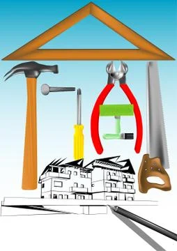 Renovation house Stock Illustration