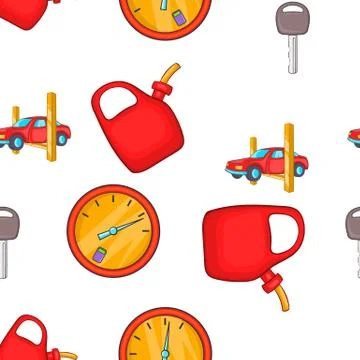 Renovation for machine pattern, cartoon style Stock Illustration