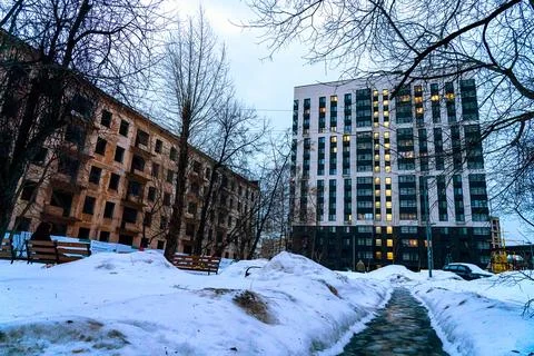 Renovation program in Moscow Stock Photos