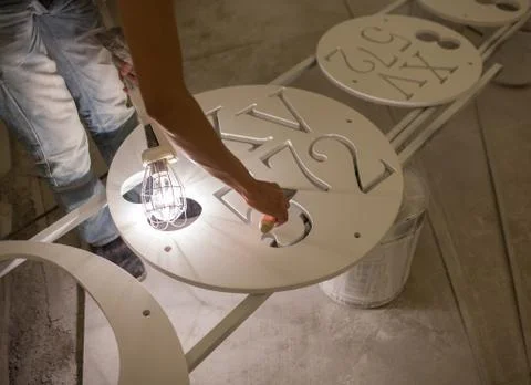 Renovation workers Stock Photos