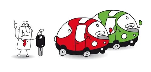 Rent a car Stock Illustration