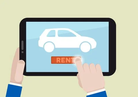 Rent a car Stock Illustration