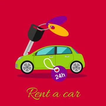 Rent a Car Stock Illustration