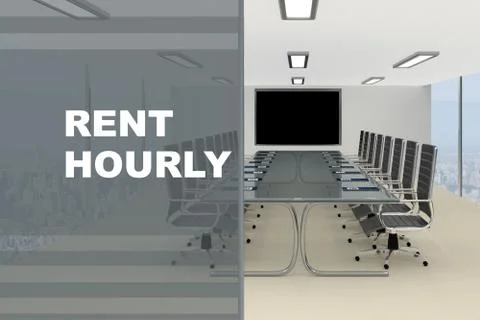 Rent Hourly concept Stock Illustration
