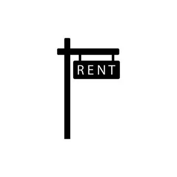 Rent icon vector Ilustración de archivo